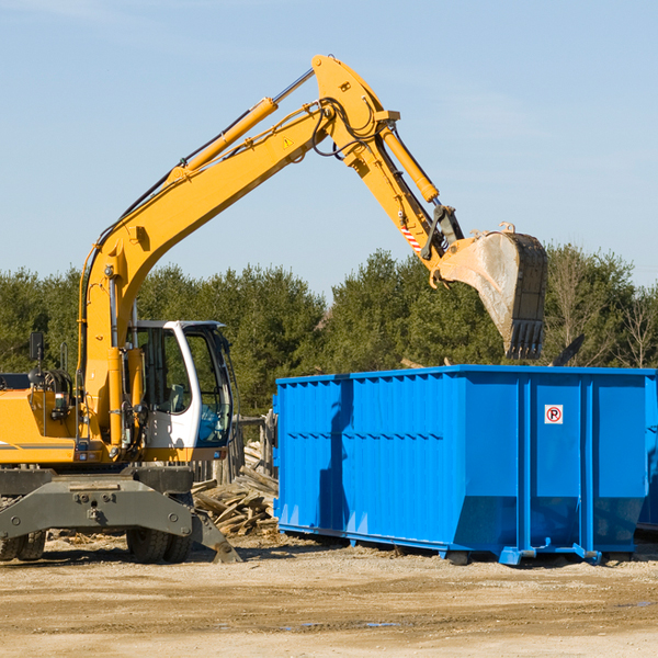 are there any restrictions on where a residential dumpster can be placed in Garden